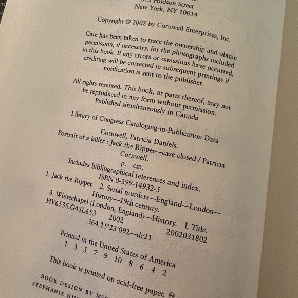 Portrait of a Killer -  Jack the Ripper Case Closed Book - Picture 4 of 4